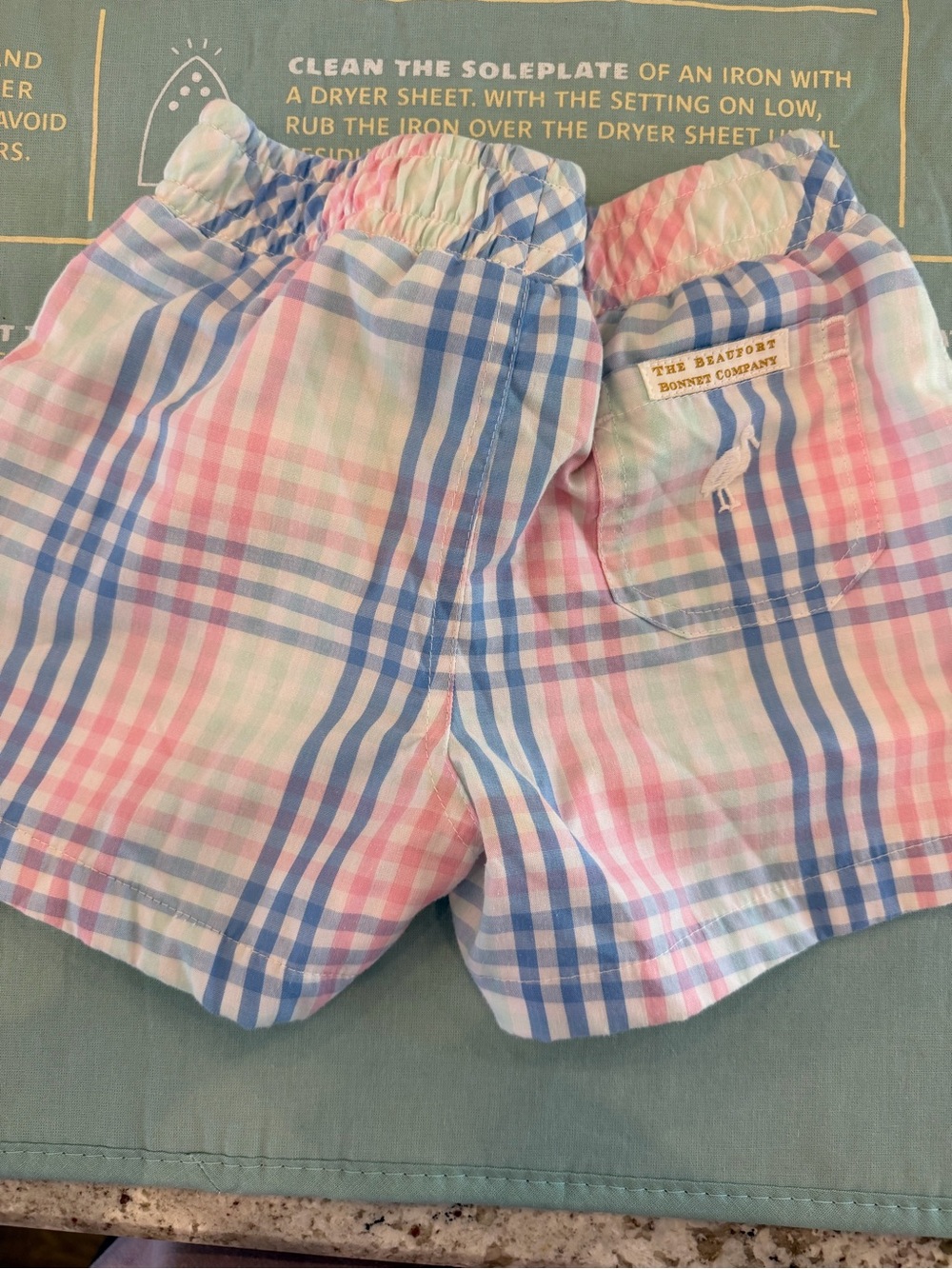 The Beaufort Bonnet Company Pastel Plaid Shorts in Blue and Pink